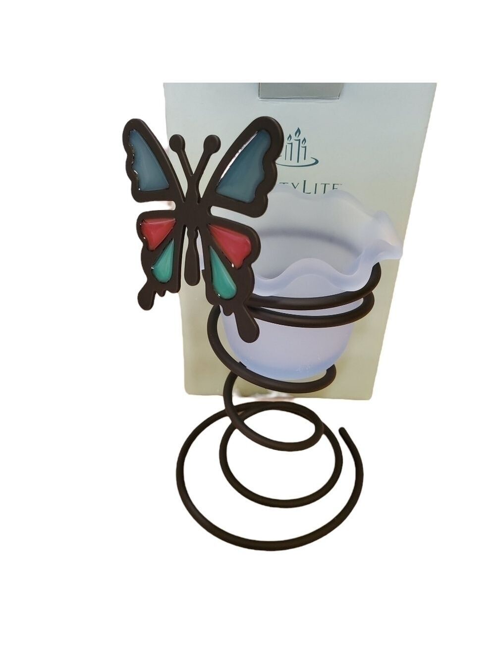 NIB Spiral Butterfly votive Candle Holder P7492